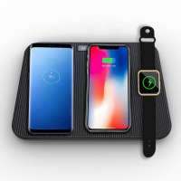 Upgraded 10w Fast Charging Qi Phone 3 in 1 Wireless Charger for iPhone Watch Airpods Pro