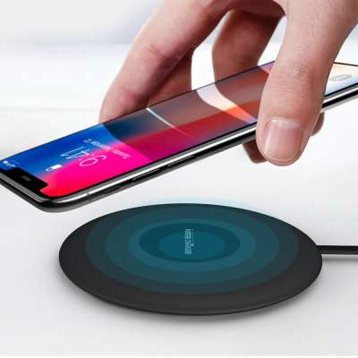 10W Max Wireless Charger, Powerwave Pad Upgraded, Qi-Certified Wireless Charging 7.5W for iPhone Xs Max/XR/XS/X/8/Plus