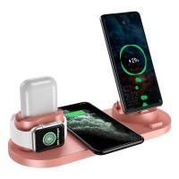 QI 10W Fast Charge For iPhone Pro Charger Dock For Apple Watch 5 4 Airpods Pro Wireless Charge Stand 3 In 1 Wireless Charger