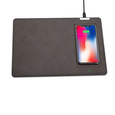 Leather Mouse pad Qi Wireless Charger For Iphone