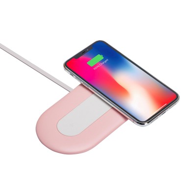 2019 new OEM 10W fast wireless charger Double coil with non-slip rubber wireless charging double charge Suitable for Iphone