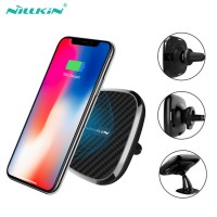 Nillkin Portable universal Magnetic qi certified fast car cell phone mount wireless charger holder pad for iphone for Samsung